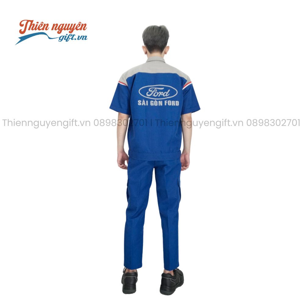 Mẫu quần áo bảo hộ minh họa khi phân tích cấu hình và chi phí may - hình mẫu trong thư viện Đồng phục TAMAN