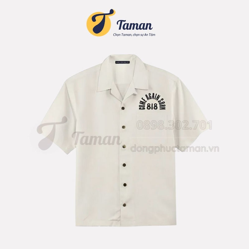 Áo đồng phục Pickleball polo màu trắng phối thiết kế theo yêu cầu 34 Dong phuc barber 7