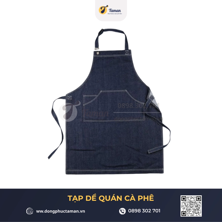 Mẫu tạp dề đồng phục tham khảo – ảnh minh họa thư viện Đồng phục TAMAN