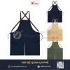Tạp Dề Quán Cafe Dây Chéo Lưng Xẻ Tà | TAMAN 3 Tạp Dề Quán Cafe Dây Chéo Lưng Xẻ Tà | TAMAN
