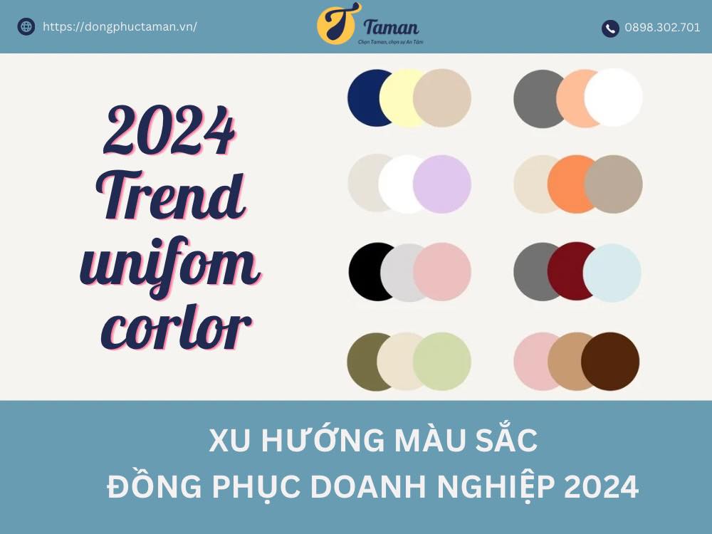 Màu sắc hot trend 2024 cho đồng phục doanh nghiệp