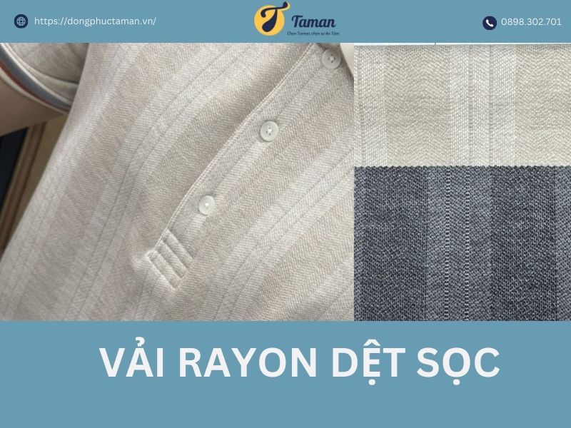 Vải Rayon dệt sọc Vải Rayon dệt sọc