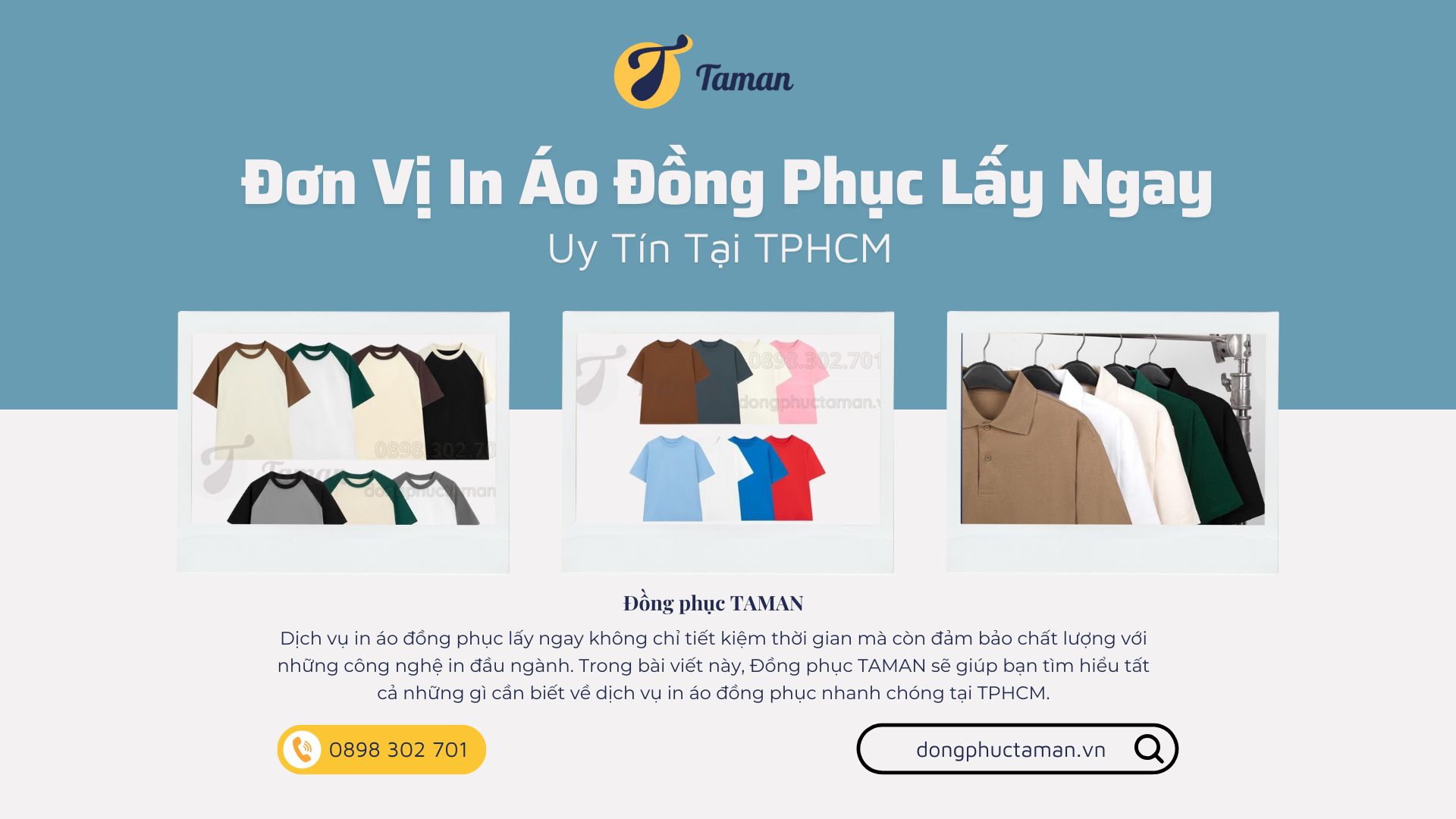 Đơn Vị In Áo Đồng Phục Lấy Ngay Uy Tín Tại TPHCM - Đồng phục TAMAN