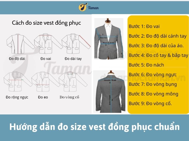 Hướng dẫn chọn size vest đồng phục chuẩn