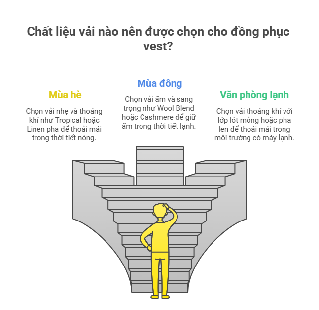 Kinh nghiệm chọn vải may vest theo mùa