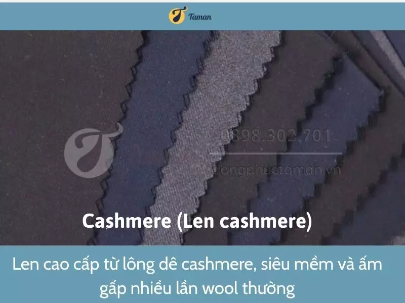 Chat liệu Cashmere may vest