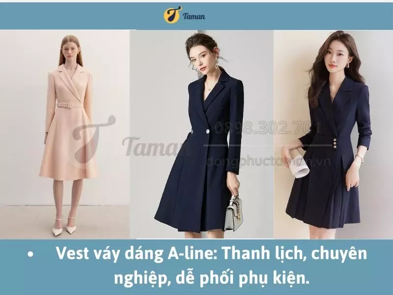 Vest váy dáng A-line