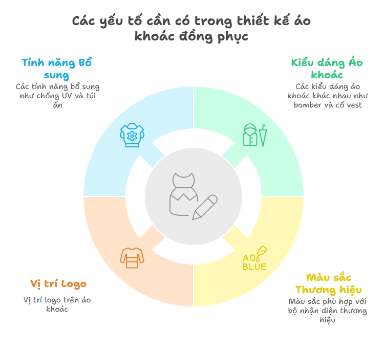 Thiết kế mẫu áo khoác đồng phục ấn tượng