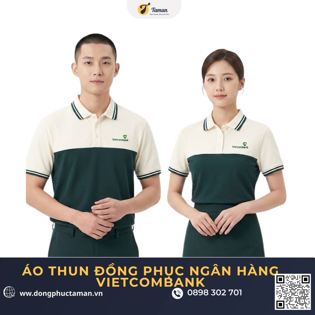 Áo Polo Đồng Phục Ngân Hàng Vietcombank chuyên nghiệp 1 Áo Polo Đồng Phục Ngân Hàng Vietcombank