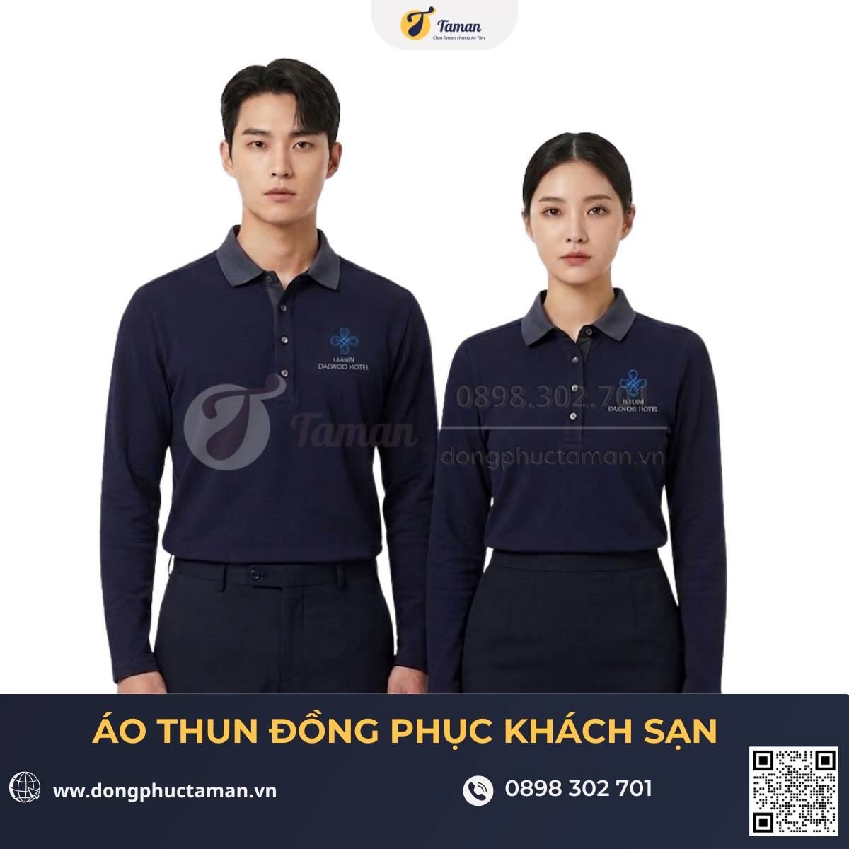 Mẫu áo polo công ty từ thư viện TAMAN – ảnh minh họa thư viện Đồng phục TAMAN