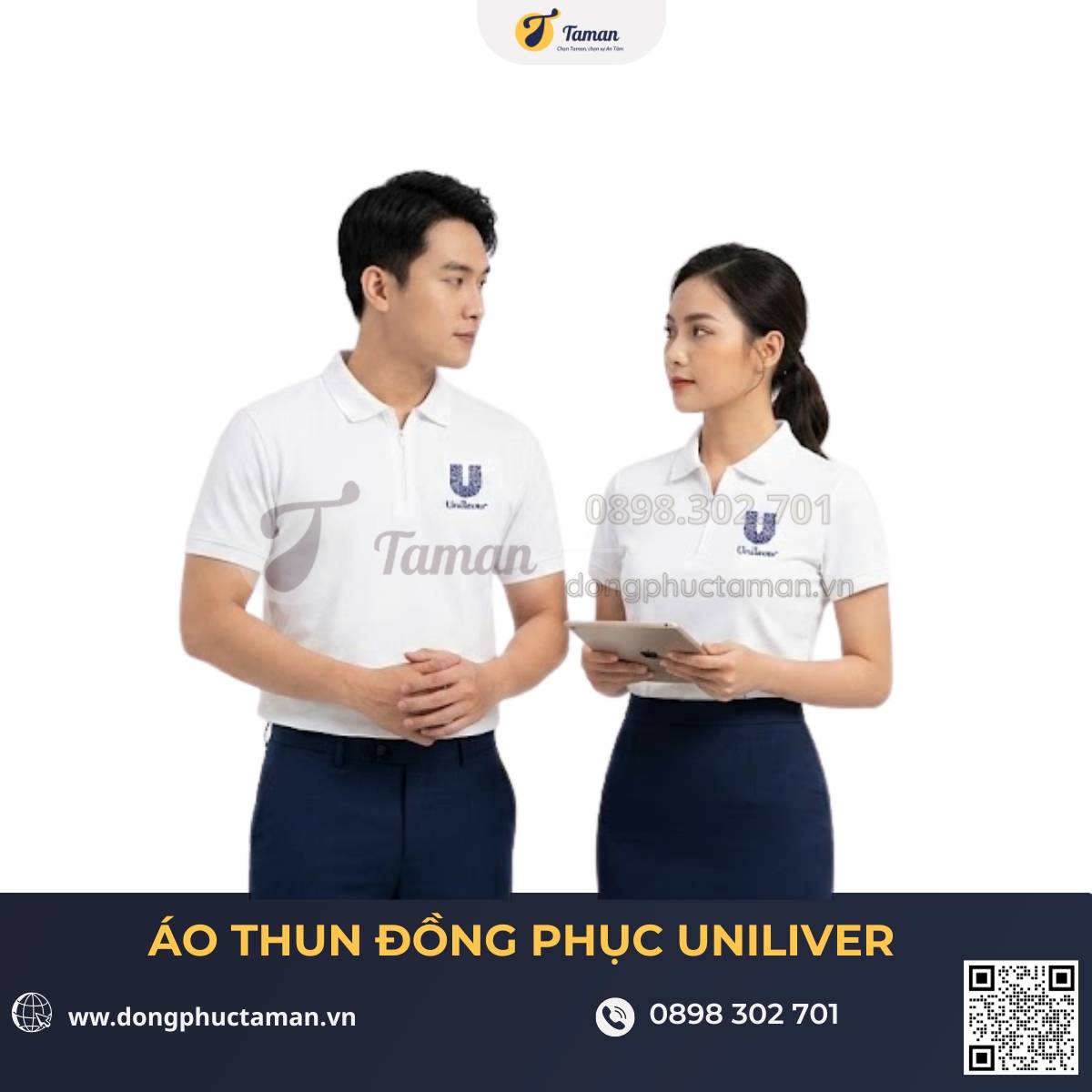 Mẫu áo polo đồng phục cho doanh nghiệp – ảnh minh họa thư viện Đồng phục TAMAN