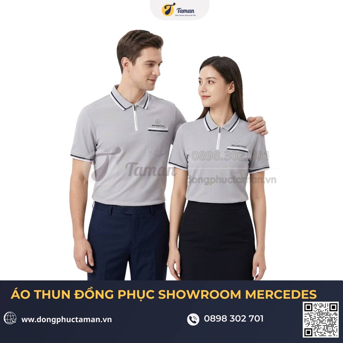Mẫu áo polo đồng phục tham khảo – ảnh minh họa thư viện Đồng phục TAMAN