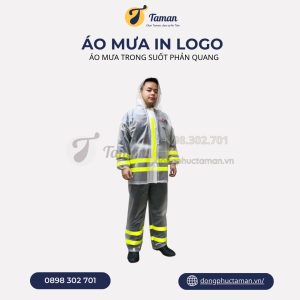 ÁO MƯA BỘ PHẢN QUANG IN LOGO