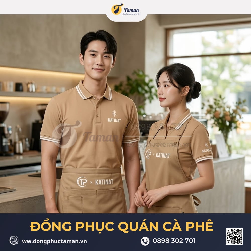 Áo Thun Đồng Phục Quán Cafe Katinat – Phong Cách Hiện Đại Cho Chuỗi Cafe Trẻ Trung (Sao chép) 1 Áo Thun Đồng Phục Quán Cafe Katinat