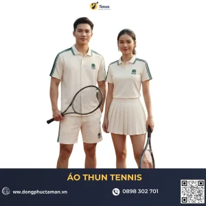 Đồng Phục Tennis Áo Cổ Trụ Trẻ Trung