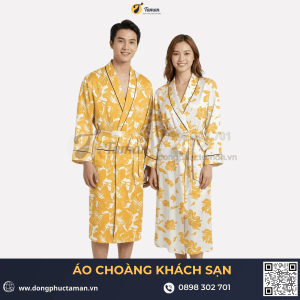 Áo Choàng Ngủ Satin Khách Sạn