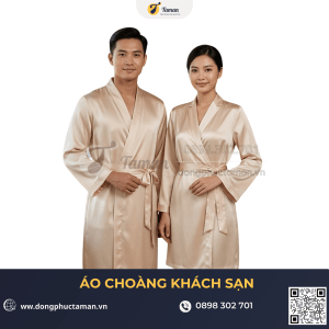 Áo Choàng Ngủ Satin Khách Sạn
