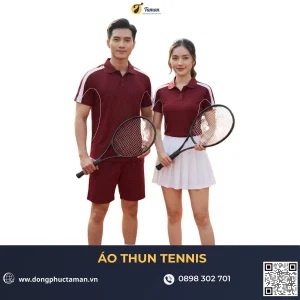 Đồng Phục Tennis Màu Đỏ Đô