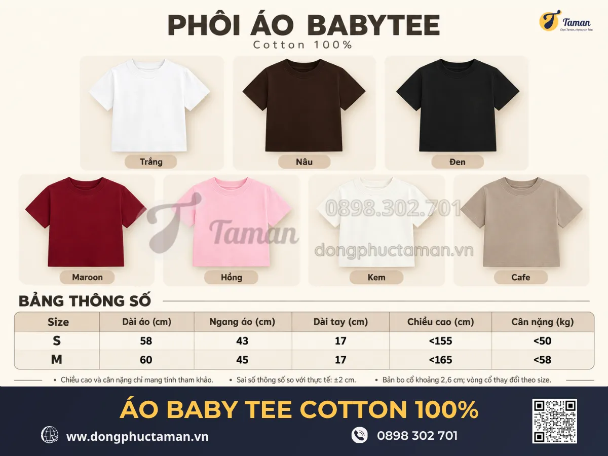 In Áo Lấy Liền HCM Theo Yêu Cầu | Đồng Phục TAMAN 9 Áo thun baby tee cho hội nhóm