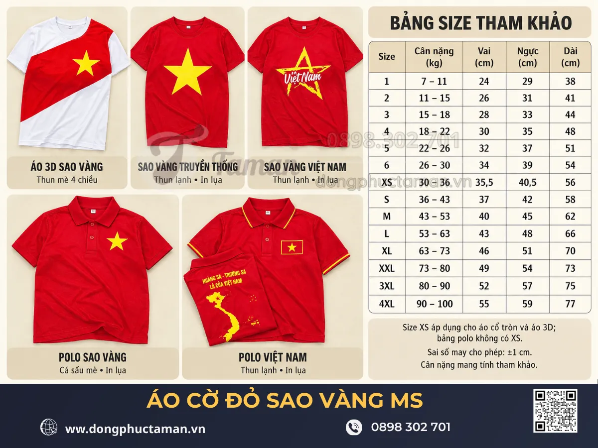 In Áo Lấy Liền HCM Theo Yêu Cầu | Đồng Phục TAMAN 14 Áo cờ lấy liền cho cổ vũ, hoạt động tập thể