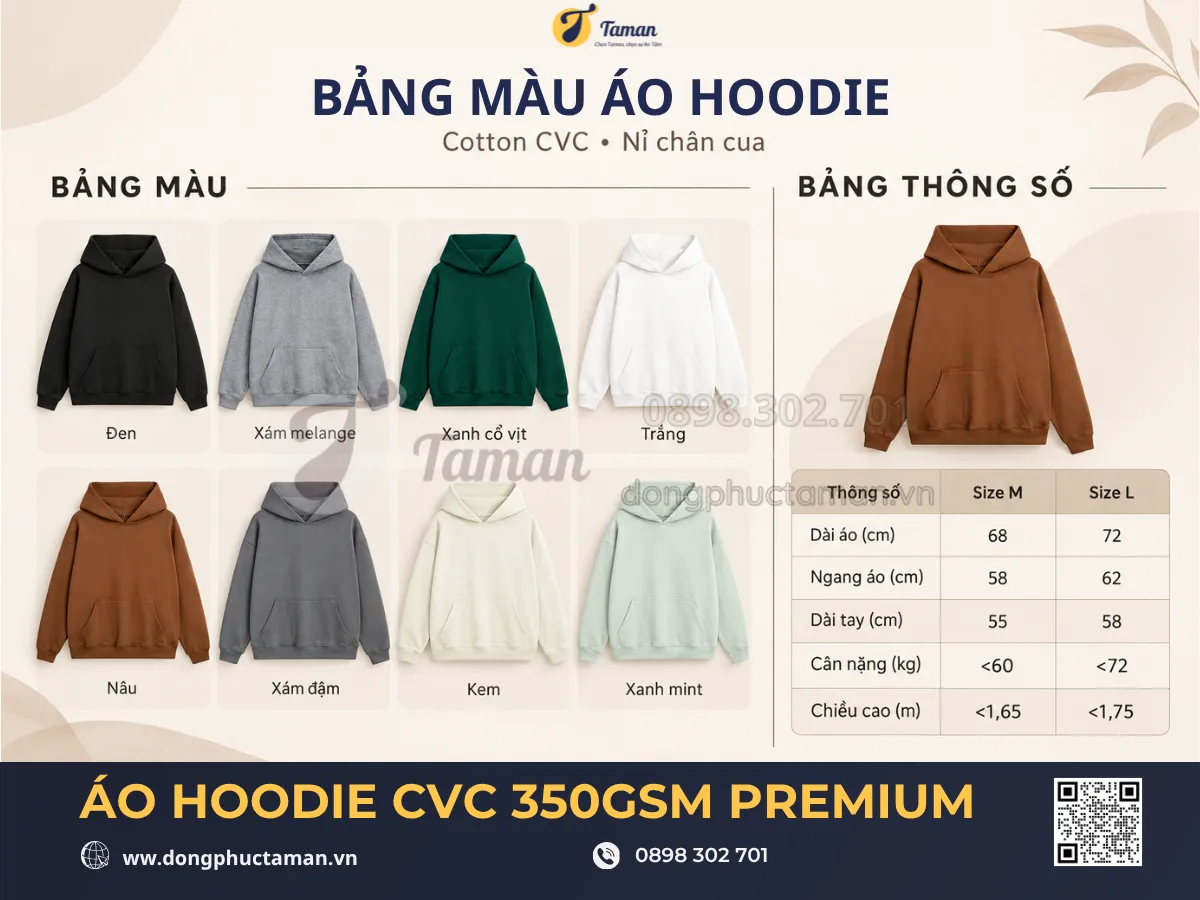 In Áo Lấy Liền HCM Theo Yêu Cầu | Đồng Phục TAMAN 8 Áo thun hoodie cho hội nhóm